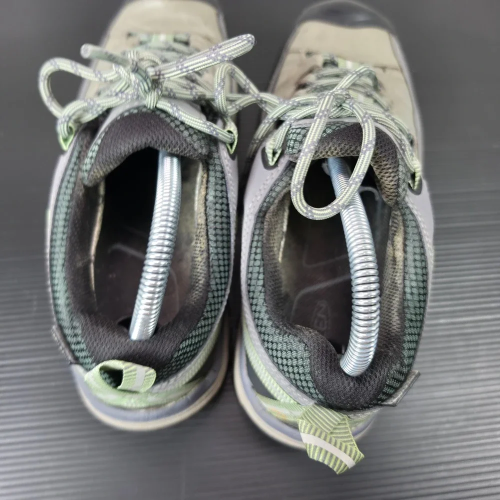 Keen Targhee II Waterproof Hiking Shoes Womens Grey Green Low Top Trail Sneakers